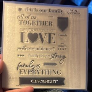 Close to My Heart 'Our Family' Clear Stamp Set - White